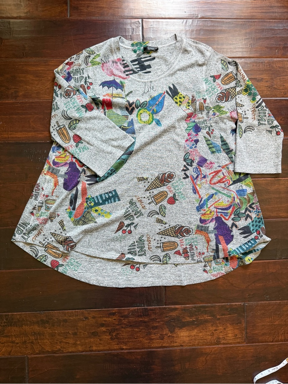 Inoah Art to Wear Tunic Top Made in USA Size XL
